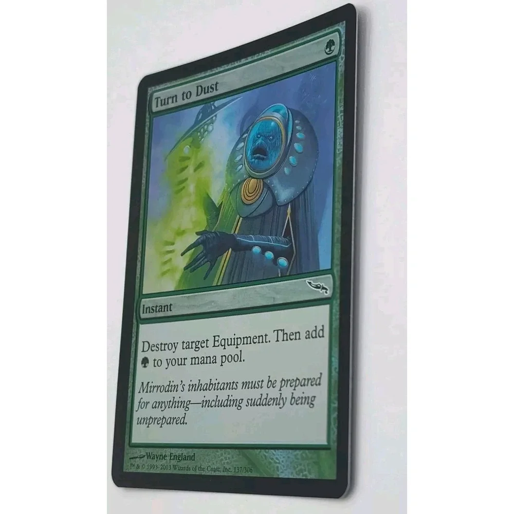 MTG FOIL Turn to Dust CARD Mirrodin INSTANT Forest MAGIC TH GATHERING BG.1WA2025